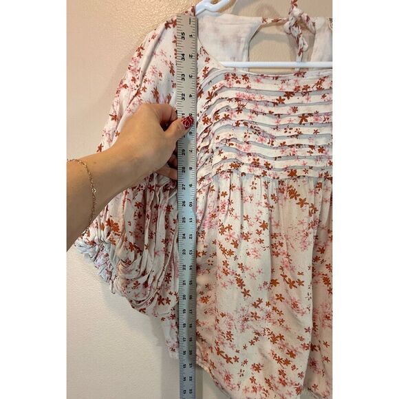 Free People Dessa Lightweight Wide Collar Woven Floral Bodysuit Women's XS - Picture 12 of 15